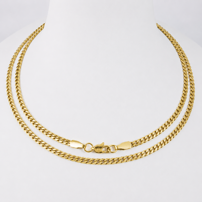 Cadena Cubana Mukura Oro Laminado 18K