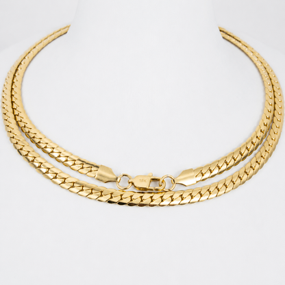 Cadena Serpiente Mukura Oro Laminado 18K