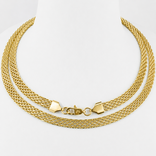 Cadena Chinesca Mukura Oro Laminado 18K