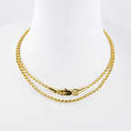 Cadena Militar Diamantada Mukura Oro Laminado 18K Mujer