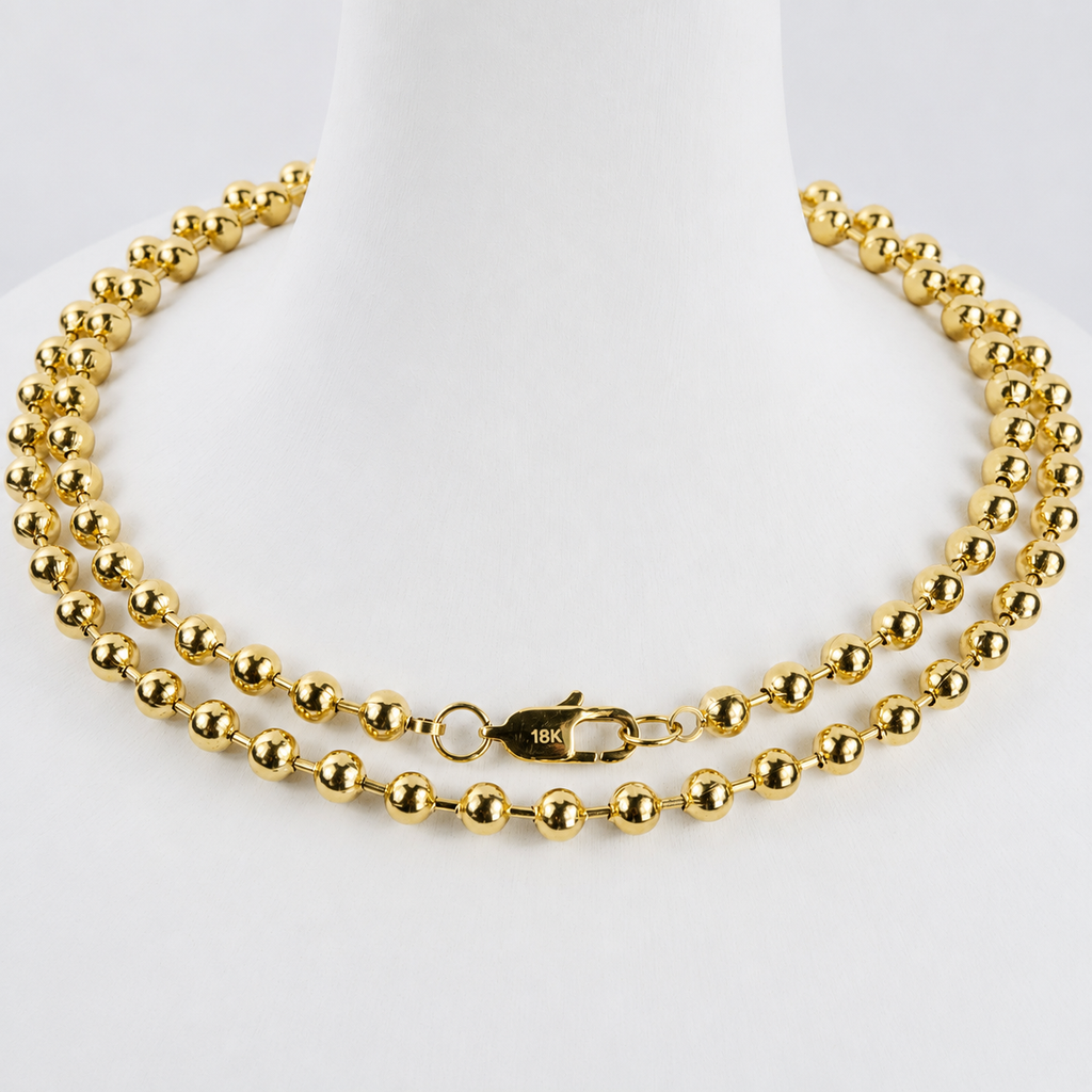 Cadena Militar Mukura Oro Laminado 18K