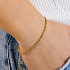 Combo Lazo Mukura (Cadena + Pulsera) Oro Laminado 18K Mujer