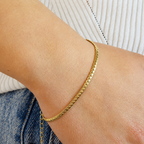 Cadena Grabada Mukura Oro Laminado 18K Mujer