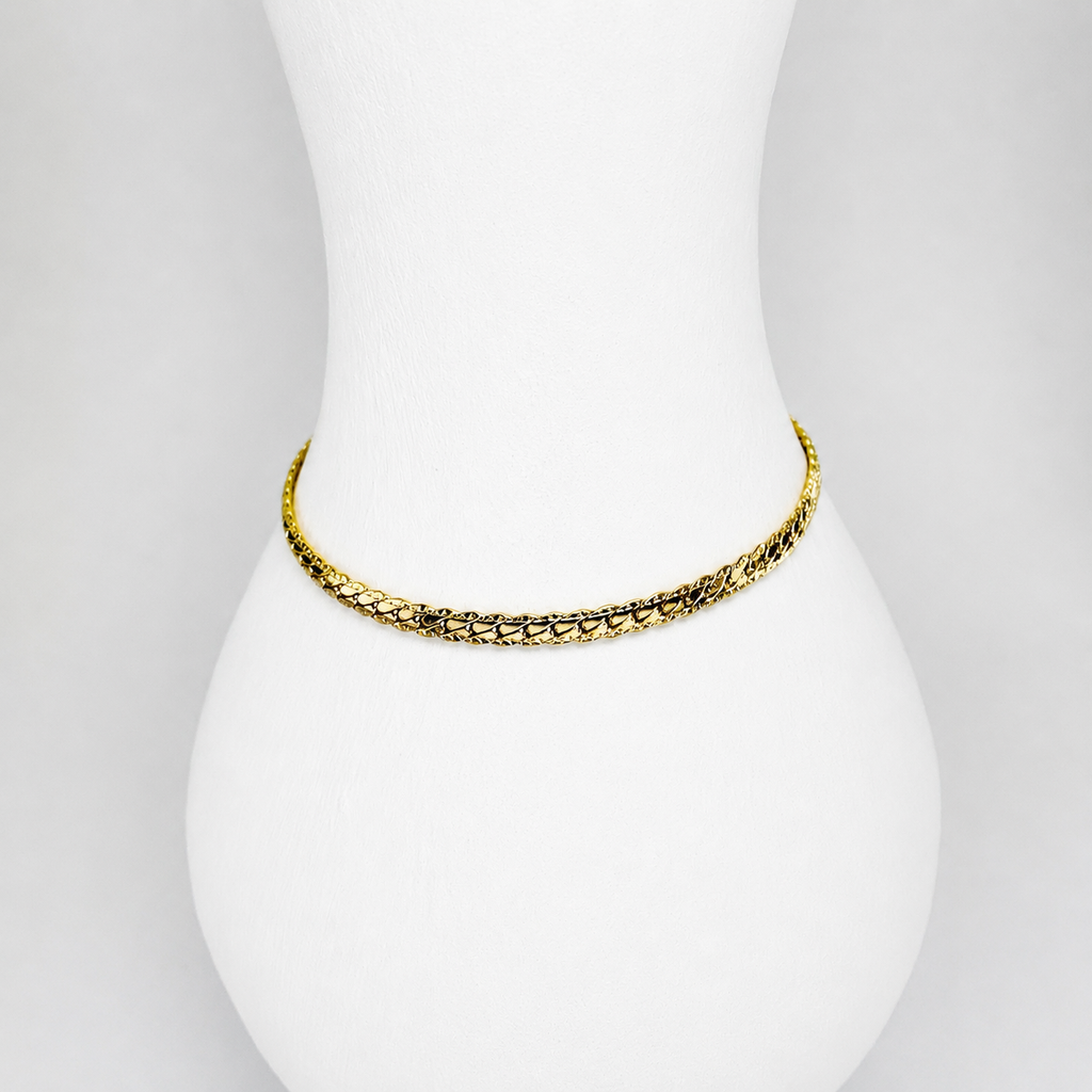 Cadena Grabada Mukura Oro Laminado 18K Mujer