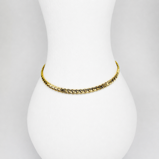 Cadena Grabada Mukura Oro Laminado 18K Mujer