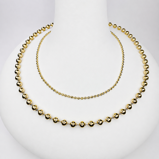 Combo Militar Pareja Mukura (Cadenas) Oro Laminado 18K