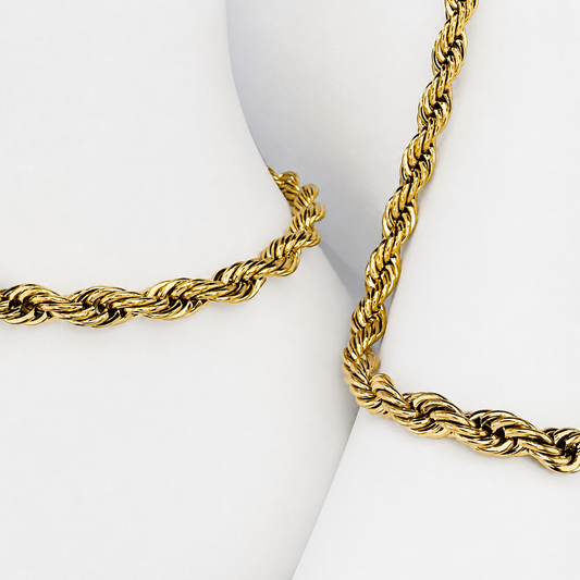 Combo Lazo Mukura (Cadena + Pulsera) Oro Laminado 18K