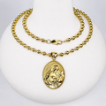 Combo Cadena Militar + Dije San Francisco De Asís Oro Laminado 18K
