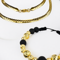 Conjunto Aqüe Mukura (Cadena + Manilla) Oro Laminado 18K