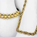 Conjunto Baté Mukura (Cadena + Manilla) Oro Laminado 18K