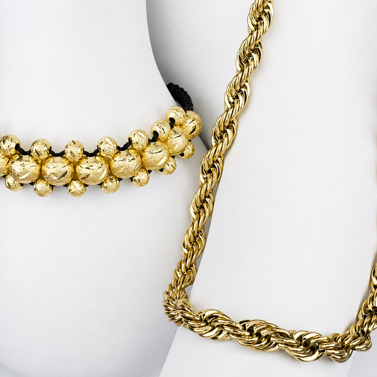Conjunto Baté Mukura (Cadena + Manilla) Oro Laminado 18K