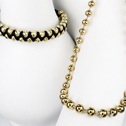 Conjunto Zipa Mukura (Cadena + Manilla) Oro Laminado 18K