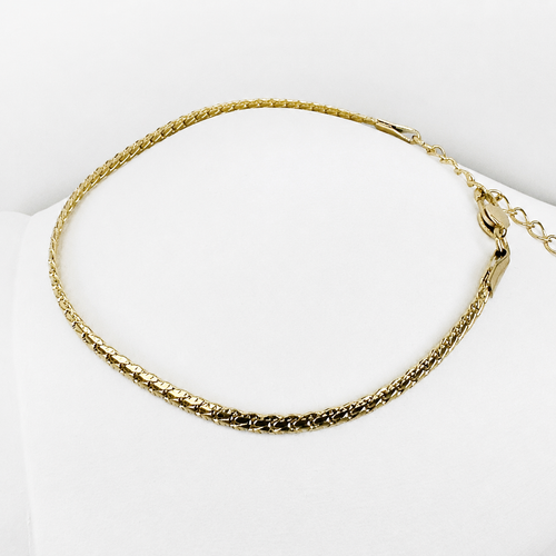 Cadena Grabada Mukura Oro Laminado 18K Mujer