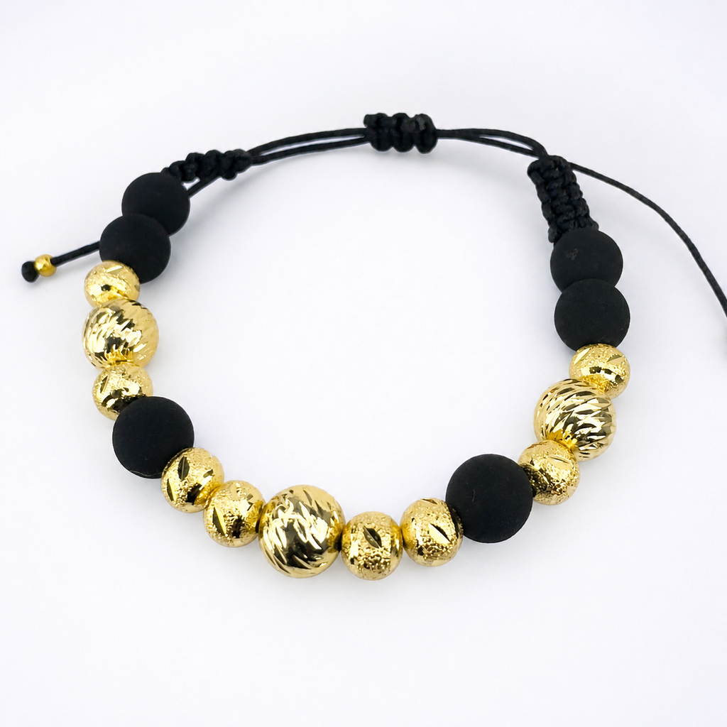 Manilla Diamantada 11 Balines Mukura Oro Laminado 18K