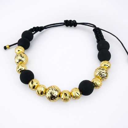 Manilla Diamantada 11 Balines Mukura Oro Laminado 18K