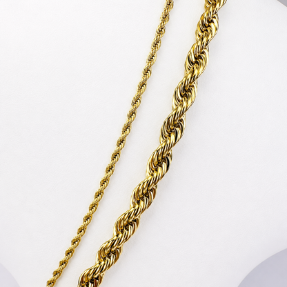 Combo Lazo Mukura Pareja (Cadenas + Pulseras) Oro Laminado 18K