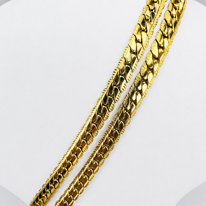 Combo Grabada Mukura (Cadena + Pulsera) Oro Laminado 18K