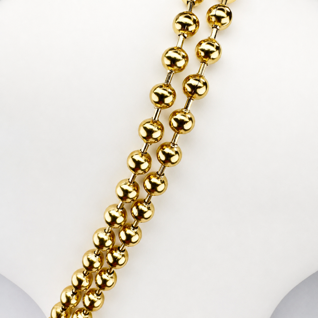 Cadena Militar Mukura Oro Laminado 18K