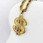 Combo Cadena Lazo + Dije Dolar Oro Laminado 18K