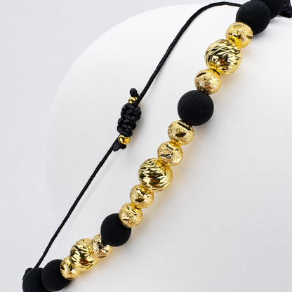 Manilla Diamantada 11 Balines Mukura Oro Laminado 18K