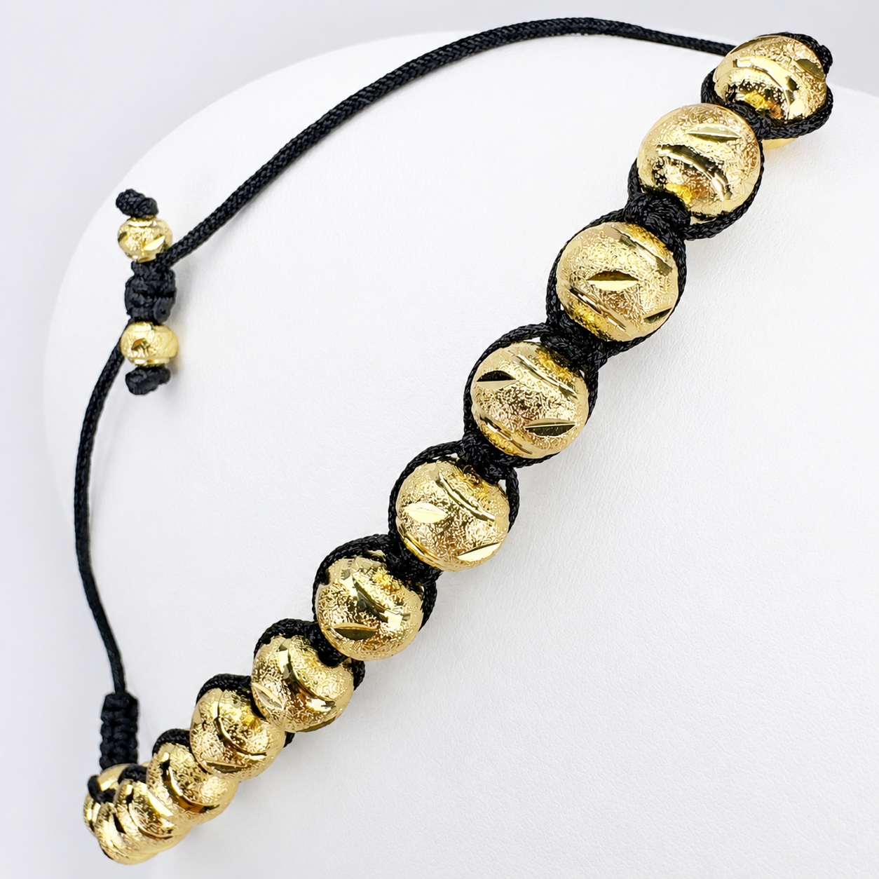 Manilla Diamantada 12 Balines Mukura Oro Laminado 18K