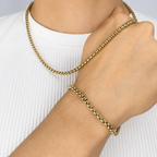 Combo Veneciana Mukura (Cadena + Pulsera) Oro Laminado 18K