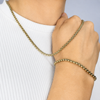 Combo Veneciana Mukura (Cadena + Pulsera) Oro Laminado 18K