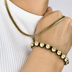 Conjunto Ata Mukura (Cadena + Manilla) Oro Laminado 18K