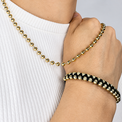Conjunto Zipa Mukura (Cadena + Manilla) Oro Laminado 18K