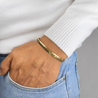 Combo Grabada Mukura Pareja (Cadenas + Pulseras) Oro Laminado 18K